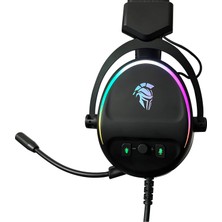 Throne Zen Aura Hi-Fi 7.1 Surround 50MM Sürücü Enc Mikrofon (Gürültü Engelleyici) USB Rgb Gaming Oyuncu Kulaklığı - Siyah