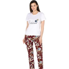 Kısa Kol Yazlık Pijama Takımı Pamuklu Alperi 78-50