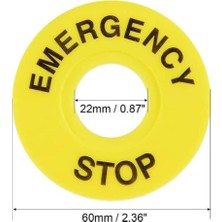 Acil Stop Etiketi 60MM Sarı