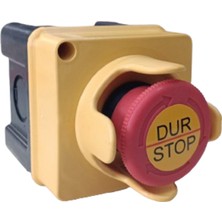 Acil Stop 40 mm 1 Nc Kalıcı Mantar Acil Buton Koruma Kutulu