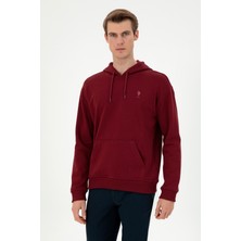 U.S. Polo Assn. Erkek Bordo Basic Sweatshirt 50298271-VR014