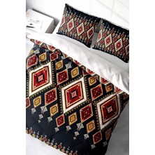 Çift Kişilik Sık Dokuma Pamuk Saten 3D Özel Tasarım Ethnic Geometric Nevresim Takımı