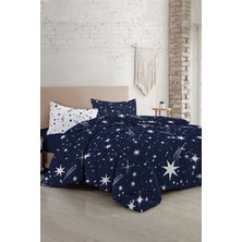 Doğal Pamuk Çift Kişilik 3D Digital Halley Star Nevresim Takımı