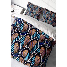 Çift Kişilik Sık Dokuma Pamuk Saten 3D Özel Tasarım Bohem Stil Nevresim Takımı