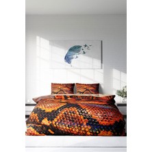 Çift Kişilik Lastikli Çarşaflı Pamuk Saten Snakecharmer Nevresim Takımı