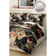 Pamuk Saten Lastikli Çarşaf Deluxe Koleksiyon Dance Premium Çift Kişilik 3D Nevresim Takımı