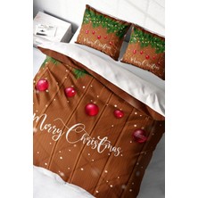 Yılbaşı (Lastikli Çarşaflı) Çift Kişilik Pamuk Saten Deer Noel Nevresim Takımı