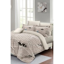 Newspaper 3D Pamuk Saten Pamuk Çift Kişilik Nevresim Takımı