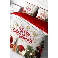 Doğal Pamuk Çift Kişilik 3D Digital Ny Noel Nevresim Takımı