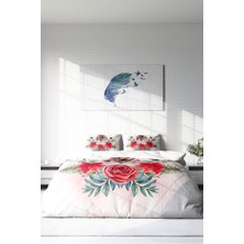 Çift Kişilik Lastikli Çarşaflı Pamuk Saten Cone Nevresim Takımı