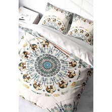 Çift Kişilik Sık Dokuma Pamuk Saten 3D Özel Tasarım Elephant Mantra Nevresim Takımı