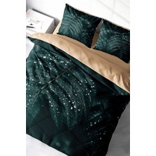 Doğal Pamuk Çift Kişilik 3D Digital Drop Leave Nevresim Takımı