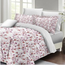 Doğal Pamuk Çift Kişilik 3D Digital Cherry Blossom Nevresim Takımı