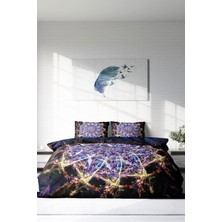 Çift Kişilik Lastikli Çarşaflı Pamuk Saten Mandala 1 Nevresim Takımı