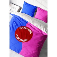 Doğal Pamuk Çift Kişilik 3D Digital Couple Area Nevresim Takımı