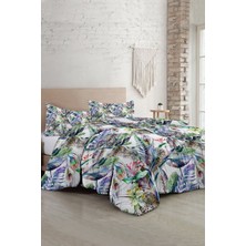 Çift Kişilik Sık Dokuma Pamuk Saten 3D Özel Tasarım Exotic Floral Luxury Nevresim Takımı