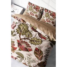 Doğal Pamuk Çift Kişilik 3D Digital Mimoza Nevresim Takımı