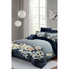 Çift Kişilik Sık Dokuma Pamuk Saten 3D Özel Tasarım Çiçekli Orkide Nevresim Takımı