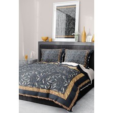 Pamuk SatenLastikli Çarşaf Deluxe Çift Kişilik 3D Dark Nevresim Takımı