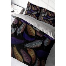 Çift Kişilik Sık Dokuma Pamuk Saten 3D Özel Tasarım Color Leaf Nevresim Takımı