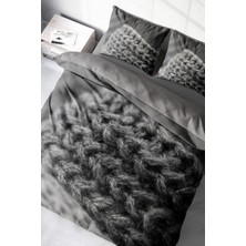 Doğal Pamuk Çift Kişilik 3D Digital Örgü2 Nevresim Takımı