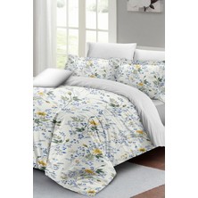 Doğal Pamuk Çift Kişilik 3D Digital Soft Strip Nevresim Takımı