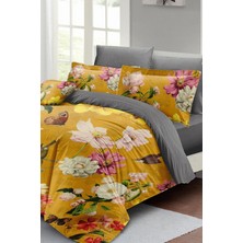 Doğal Pamuk Çift Kişilik 3D Digital Rose Mıx Nevresim Takımı