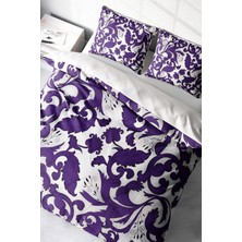 Lastikli Çarşaflı Pamuk Saten Çift Kişilik Osmanlı Motifleri Iı Nevresim Takımı