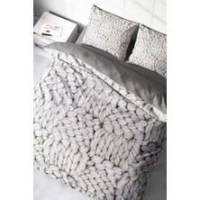 Çift Kişilik Sık Dokuma Pamuk Saten 3D Özel Tasarım Örgü4 Nevresim Takımı