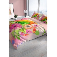 Birdnest 3D Pamuk Saten Çift Kişilik Nevresim Takımı