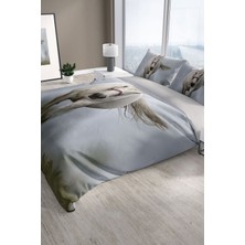 Horse 3D Pamuk Saten Çift Kişilik Nevresim Seti Nevresim Takımı