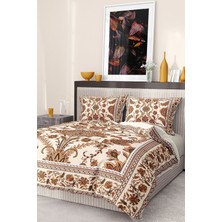 Pamuk Saten Lastikli Çarşaf Deluxe Çift Kişilik 3D Damask Nevresim Takımı