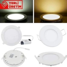 Sıvaaltı Beyaz (Gömme) LED Panel-Spot Lamba Işık GÜCÜ:6W Dış Çap:12 cm Delik Çap:10,5 cm