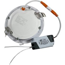 Sıvaaltı Beyaz (Gömme) LED Panel-Spot Lamba Işık GÜCÜ:6W Dış Çap:12 cm Delik Çap:10,5 cm