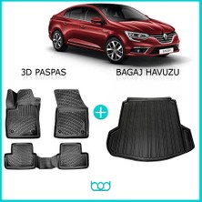 Bod Renault Megeane 4 Sedan 3D Havuzlu Paspas ve Bagaj Havuzu Seti