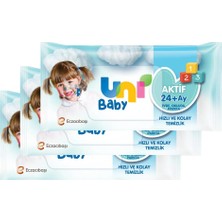 Uni Baby Aktif Islak Cep Mendili 3lü 45 Yaprak