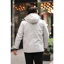 Outdoor Su,soğuk,rüzgar Geçirmez,kapitone,ıçi Kürklü,elyaf Dolgulu,softshell Erkek Montu