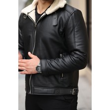 Erkek Napa Deri Içi Full Kürklü Slim Fit Mont & Ceket