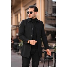 Erkek Dar Kesim Uzun Kaşe Kaban