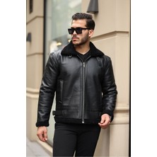 Erkek Napa Deri Içi Full Kürklü Slim Fit Mont & Ceket