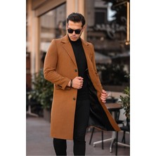 Erkek Dar Kesim Uzun Yünlü Kaşe Palto