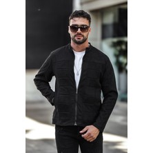 Erkek Su ve Rüzgar Geçirmez Slim Fit Astarlı Mevsimlik Süet Ceket