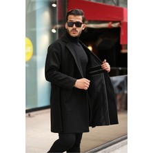 Gm Giyimarket Erkek Kemerli Oversize Rahat Kesim Kaşe Kaban