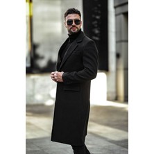 Erkek Dar Kesim Uzun Yünlü Kaşe Palto