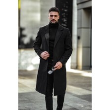 Erkek Dar Kesim Uzun Yünlü Kaşe Palto