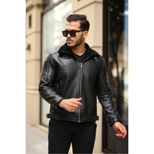 Erkek Napa Deri Içi Full Kürklü Slim Fit Mont & Ceket