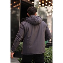 Outdoor Su,soğuk,rüzgar Geçirmez Içi Kürklü Elyaf Dolgulu Softshell Erkek Dağcı,kampcı,kayakcı Montu