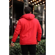 Outdoor Su,soğuk,rüzgar Geçirmez Içi Kürklü Elyaf Dolgulu Softshell Erkek Dağcı,kampcı,kayakcı Montu