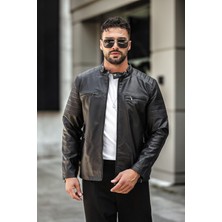 Erkek Siyah Deri Ceket