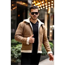 Erkek Napa Deri Içi Full Kürklü Slim Fit Mont & Ceket